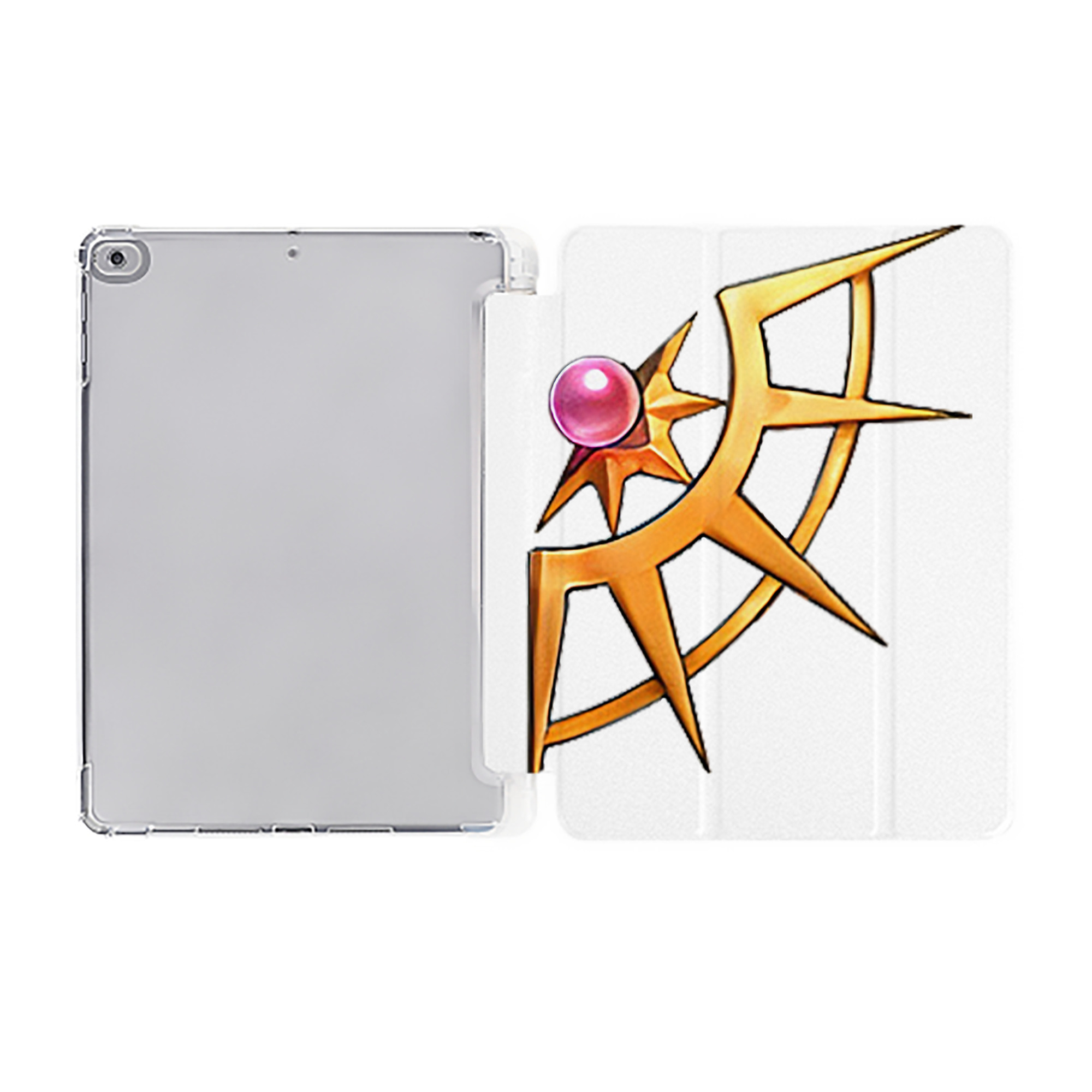 （画像用） 遊☆戯☆王 Yu-Gi-Oh! IPad ケース ペン収納付き 三つ折りスタンド PUレザー×シリコン 対応機種9.5/10.5/10.9インチ